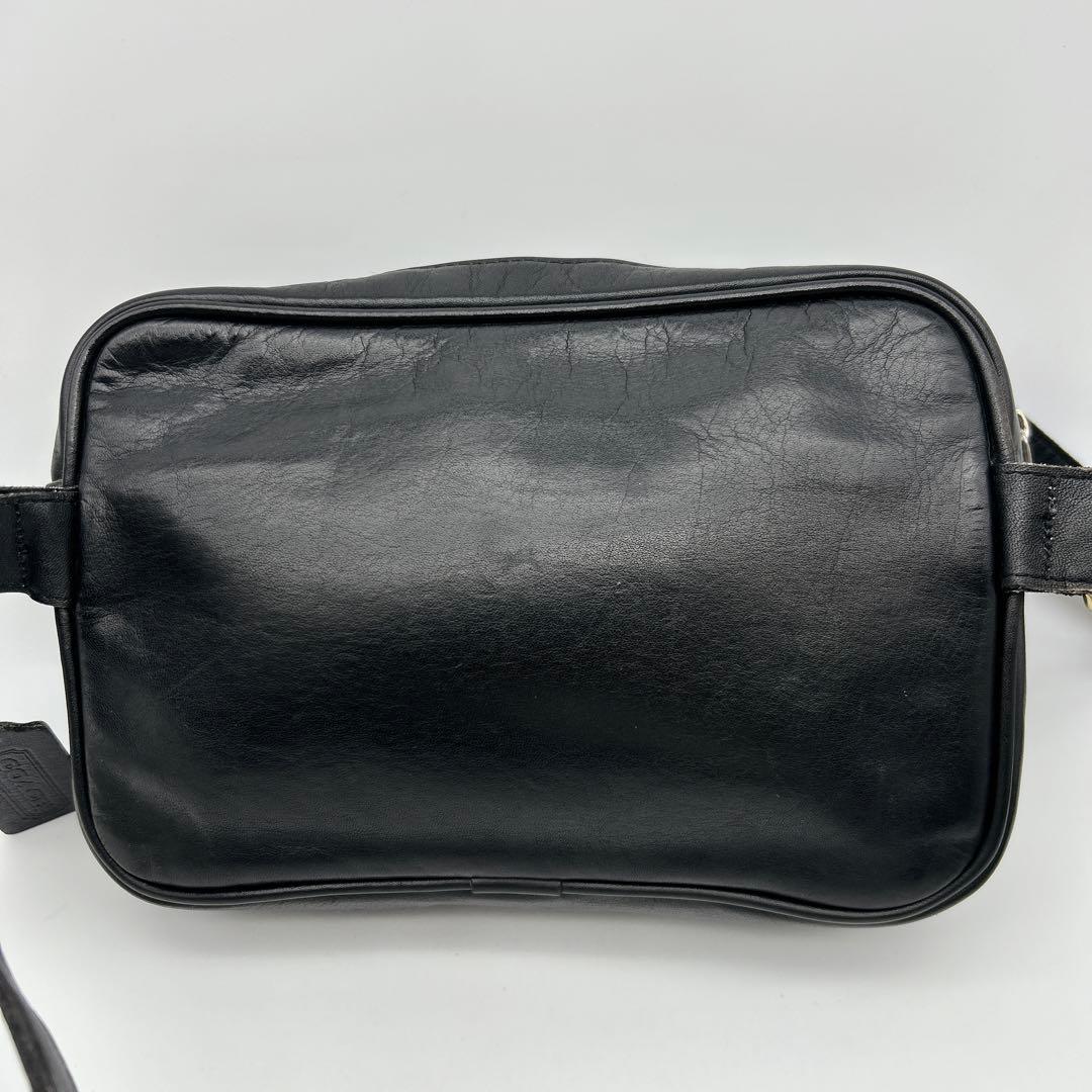 極希少◎ COACH オールドコーチ 2way ウエストバッグ ターンロック 黒