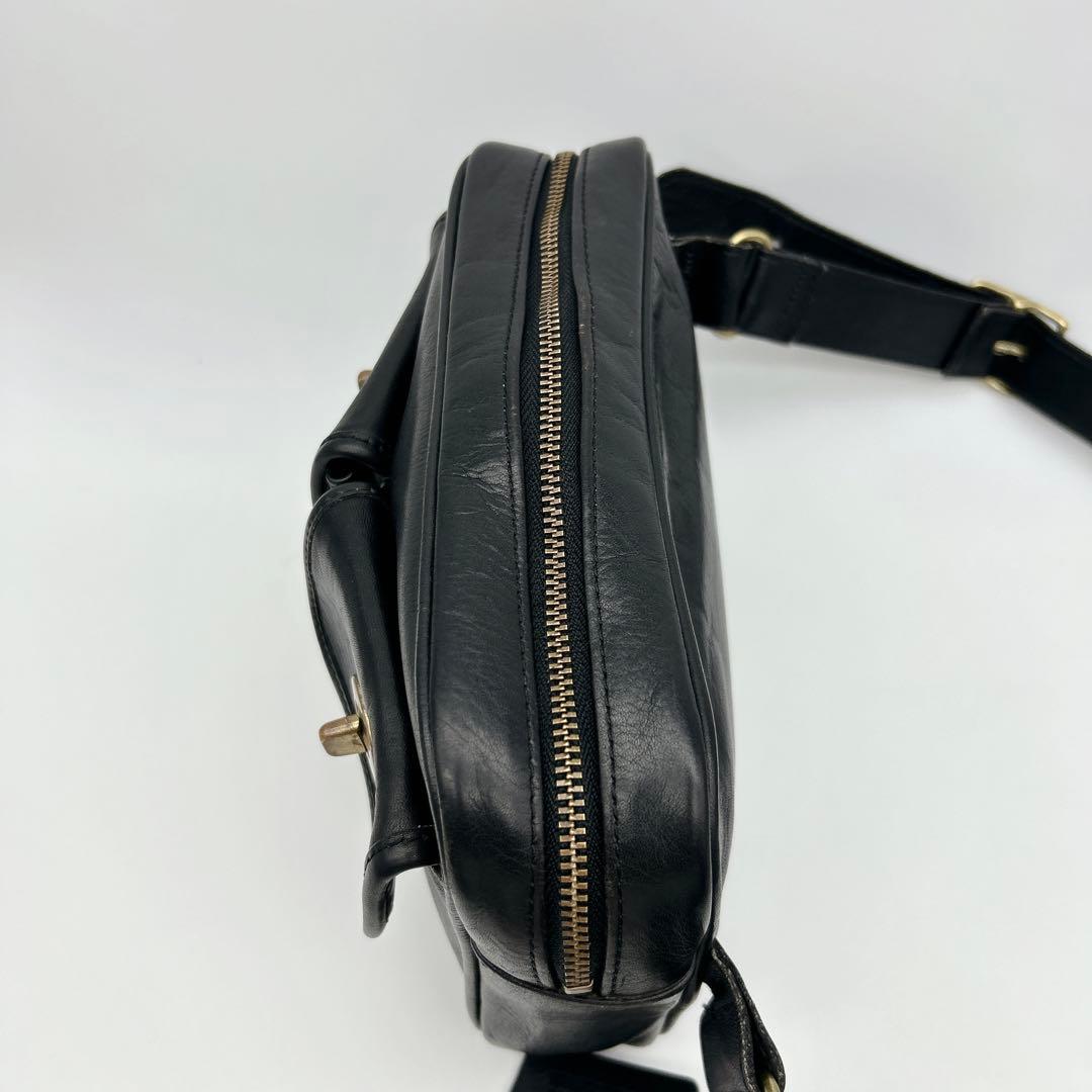 極希少◎ COACH オールドコーチ 2way ウエストバッグ ターンロック 黒