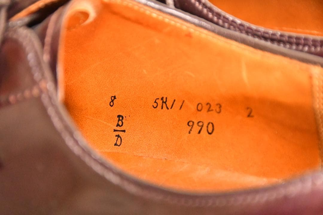 靴 ALDEN #990 cordovan 8B/D 26cm