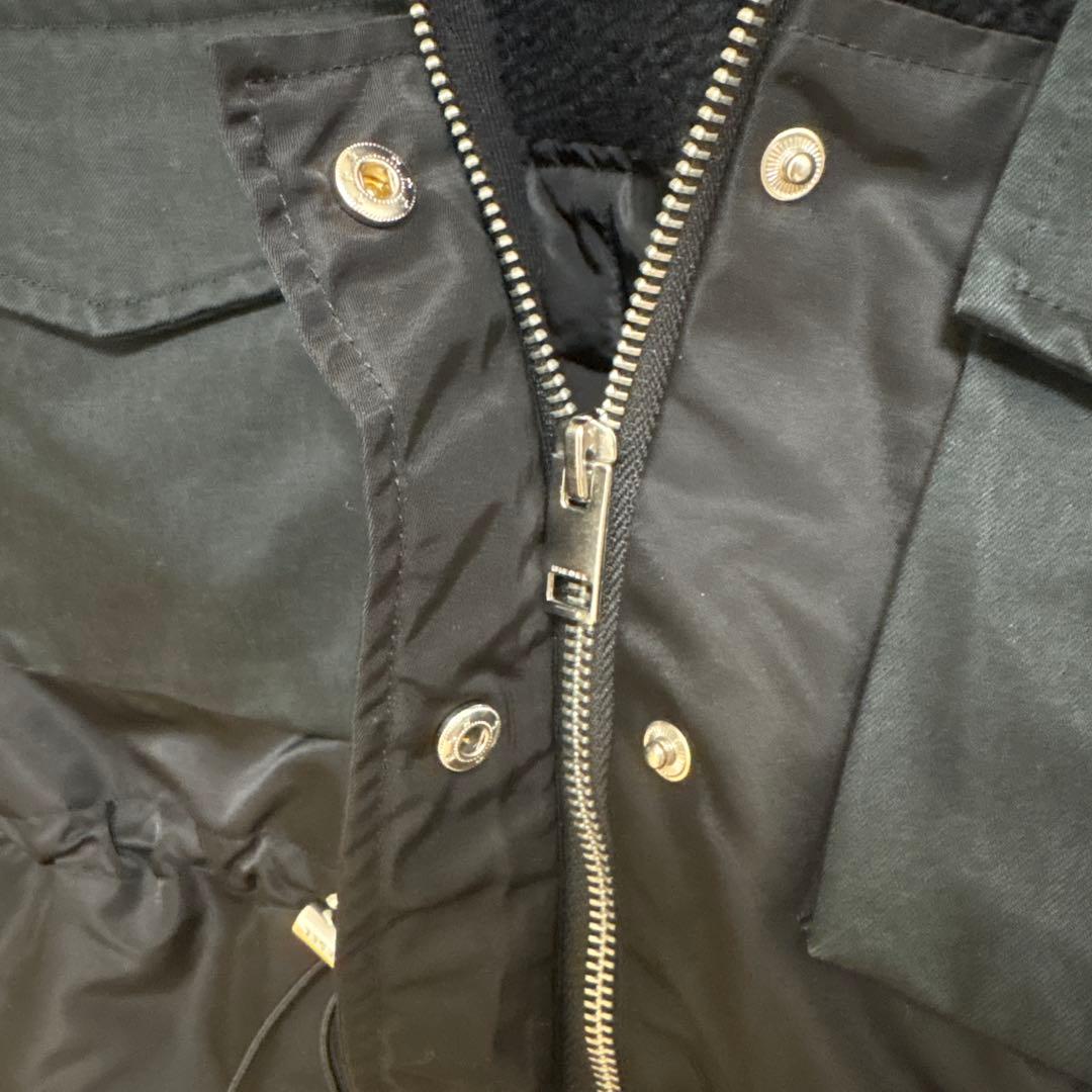 DIESEL ブラック 異素材　ニットセーター ジップアップ　ブルゾン