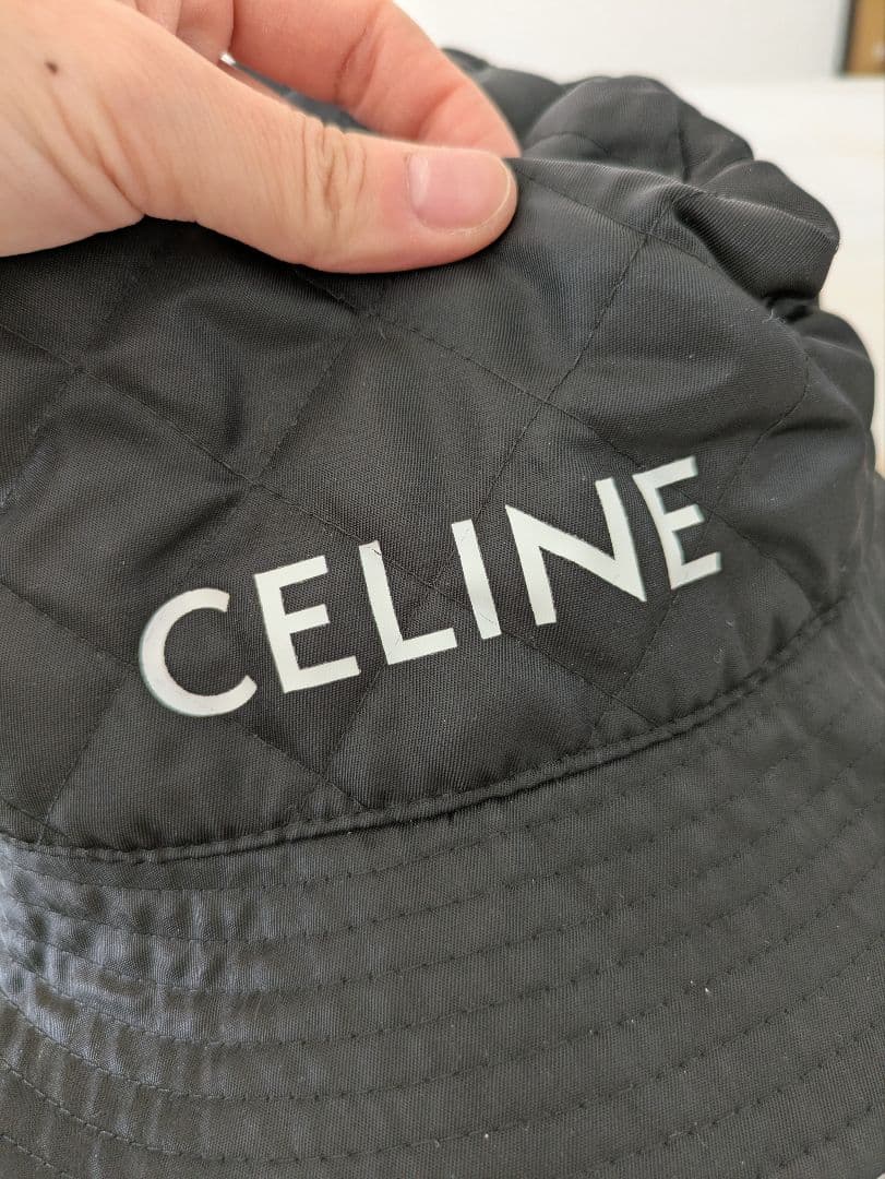 CELINE バケットハット ブラック オレンジ