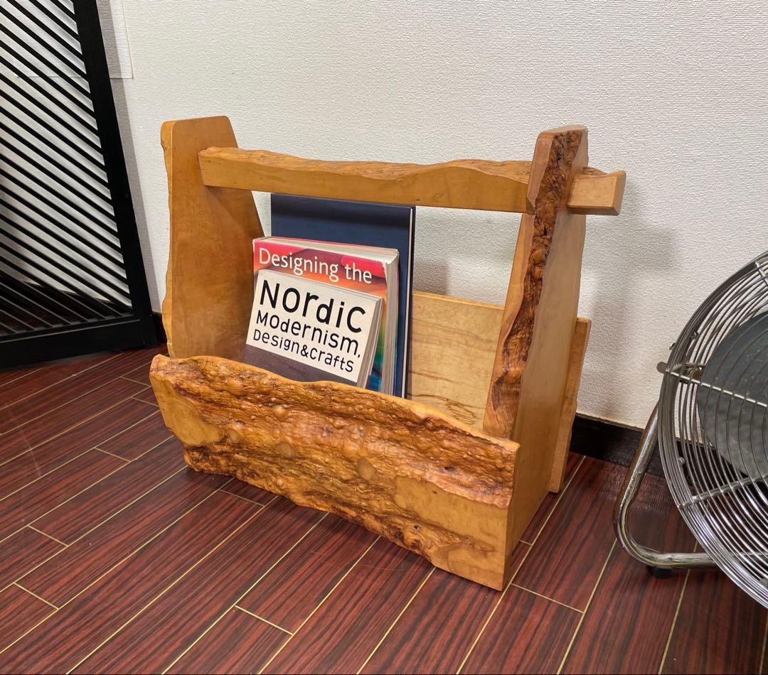 天然木 マガジンラック インテリア 収納 家具 雑貨 ロハス バスケット かご