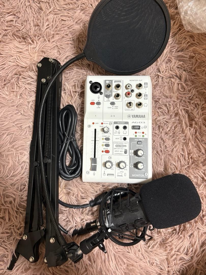 YAMAHA AG03 配信セット コンデンサーマイク付き（美品）