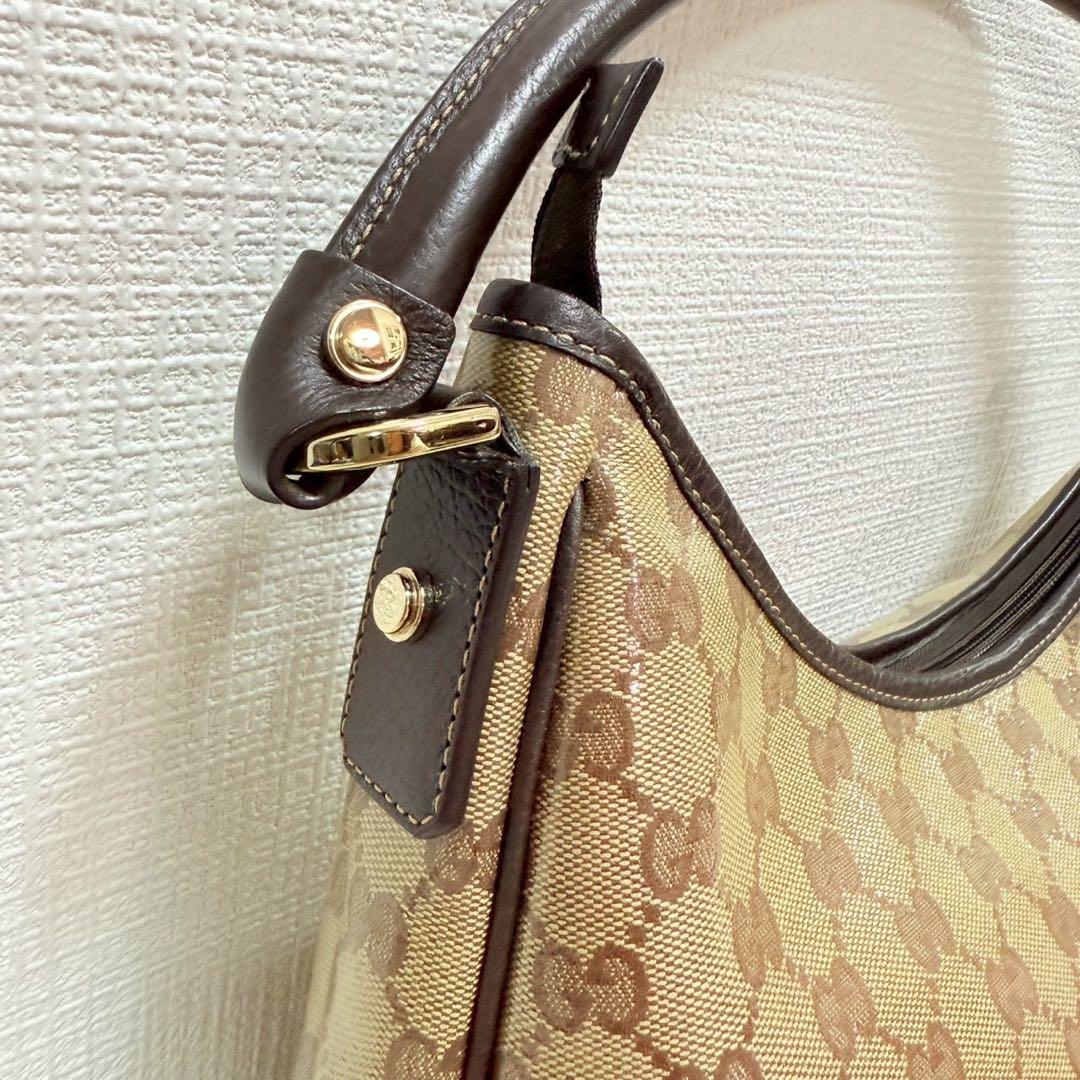 【極美品】GUCCI GGキャンバス レザー ワンショルダーバッグ