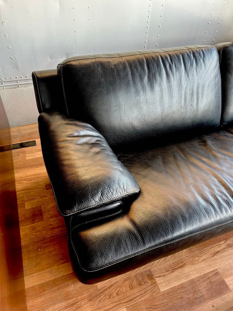 712 IDC大塚家具 L/S LUXE-01 本革 3人掛けソファ