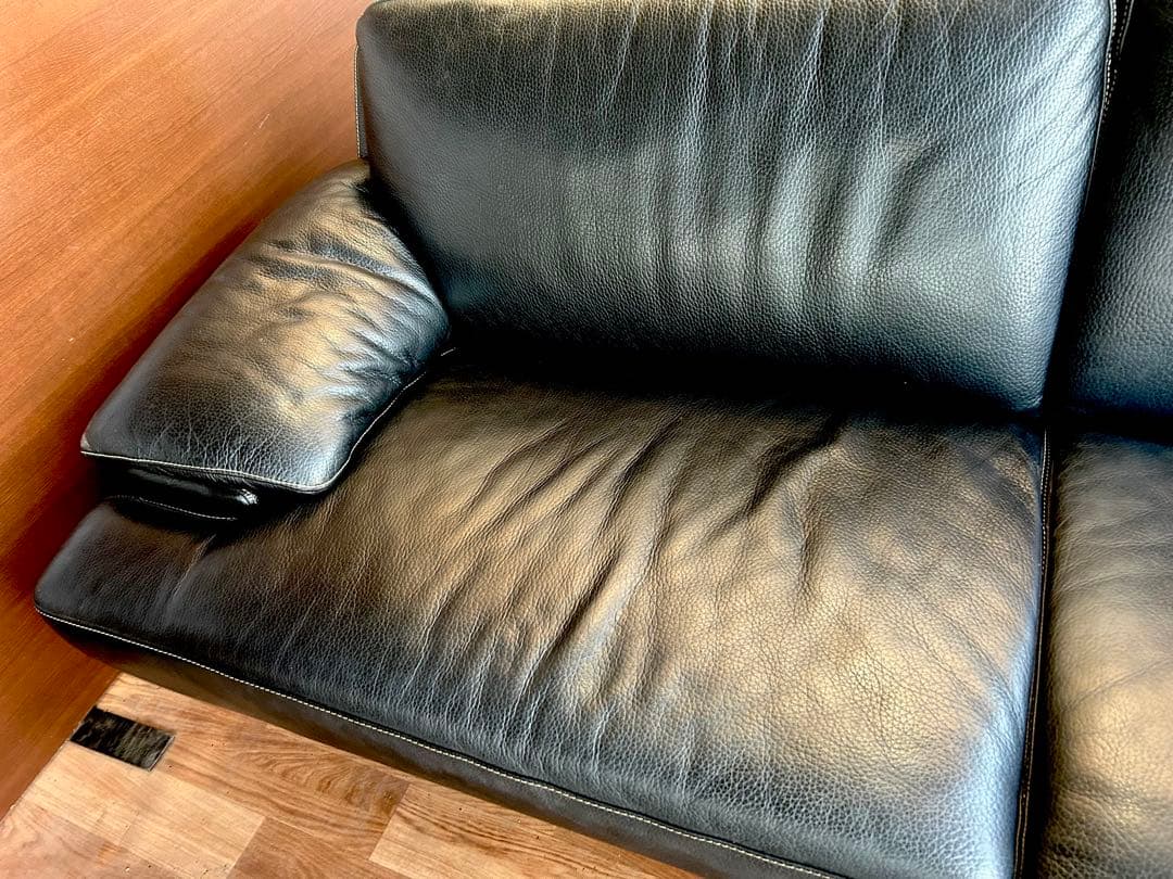 712 IDC大塚家具 L/S LUXE-01 本革 3人掛けソファ