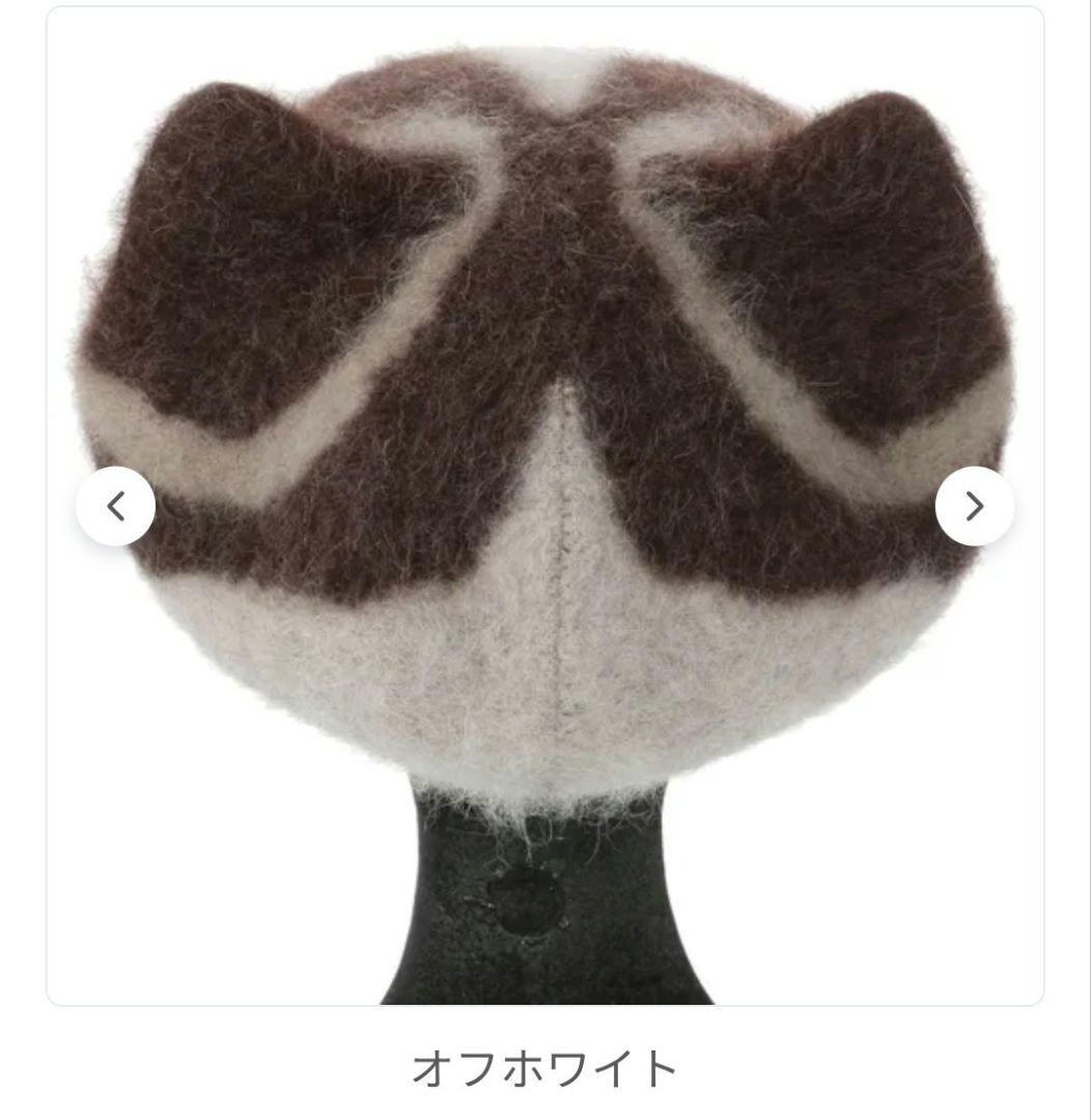 新品タグ付き DODGE 猫耳ベレー帽 ハチワレ