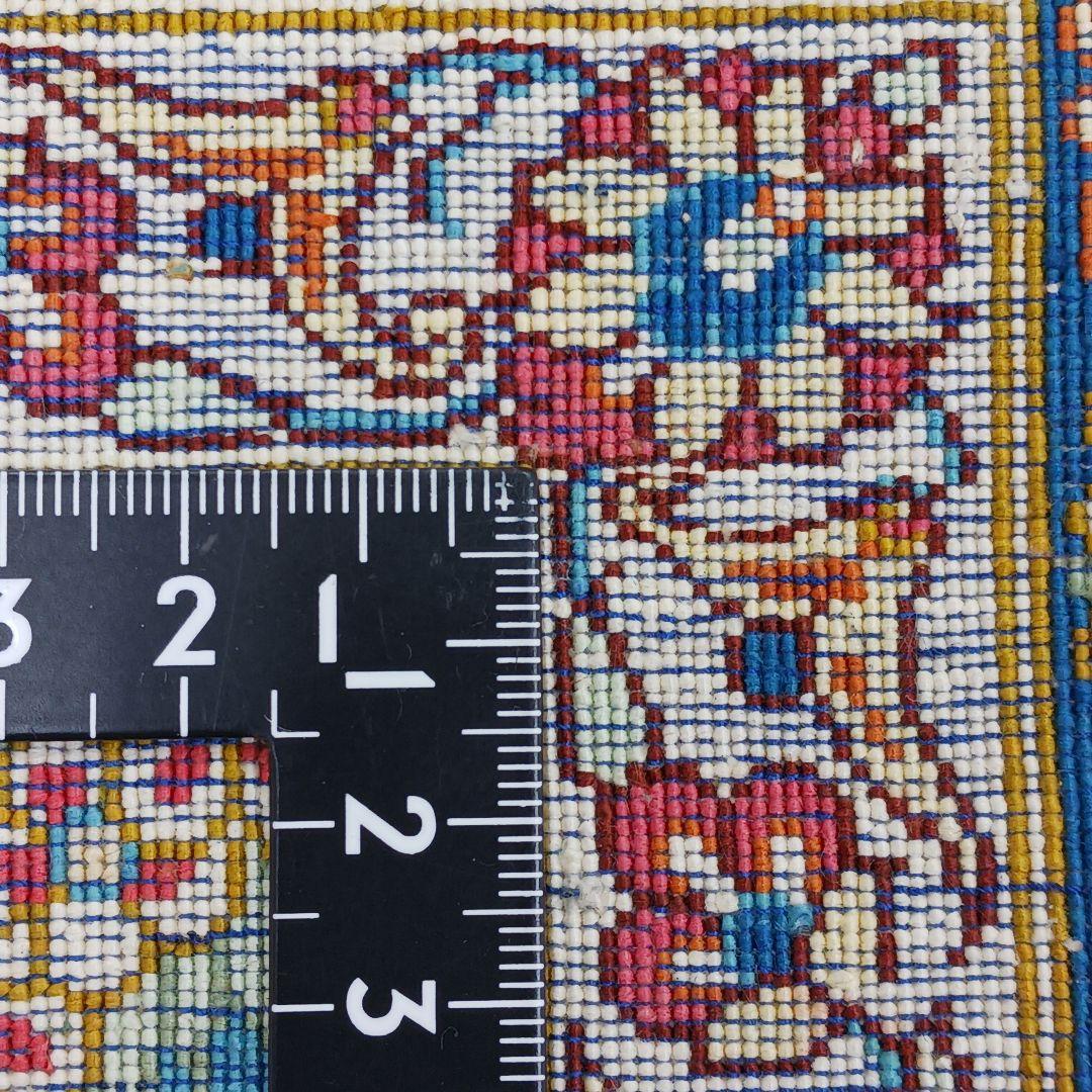 専用Y3144 高級ペルシャ絨毯 クム産 工房サイン シルク100% 手織り