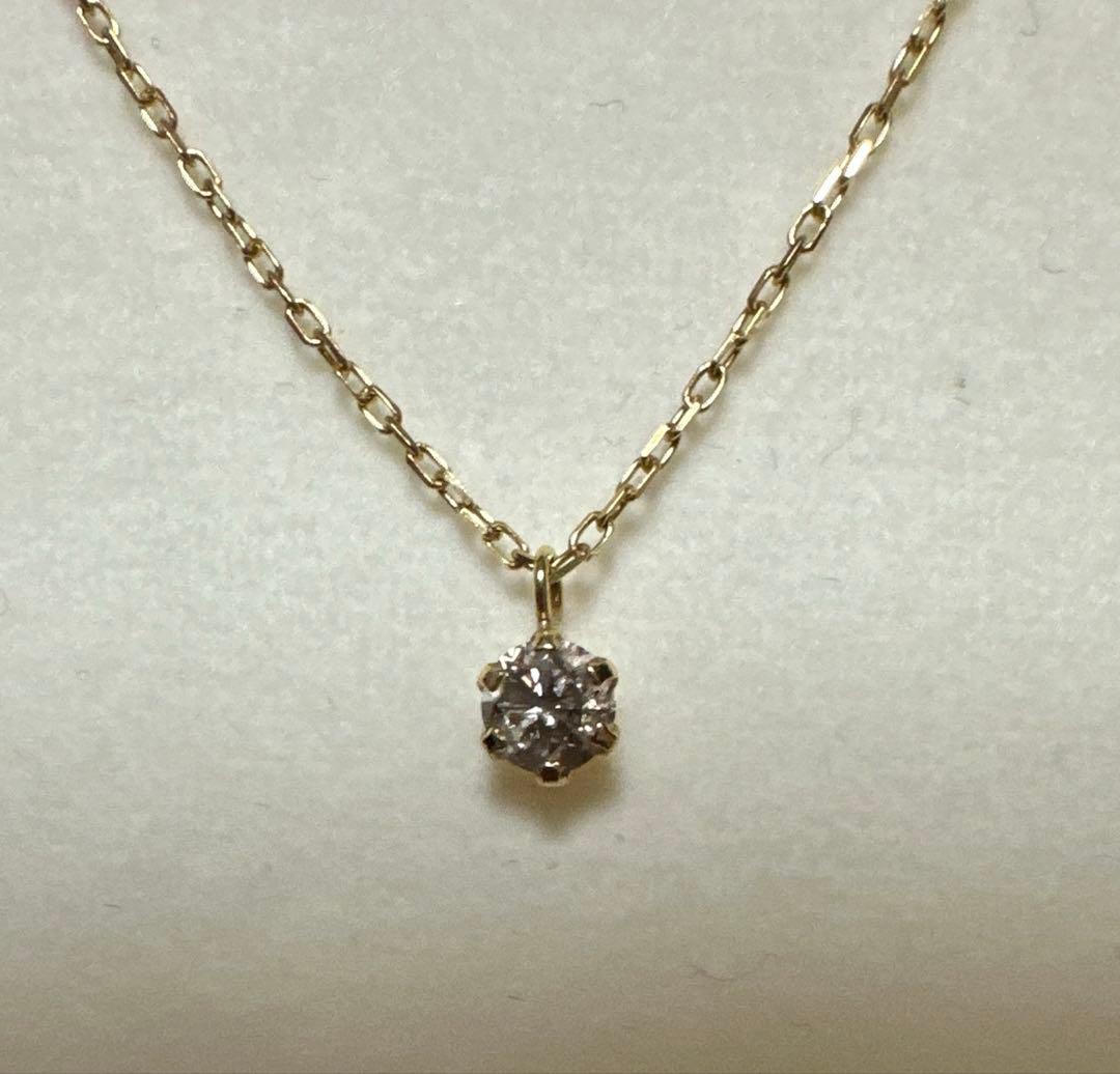 cui-cui K18シャンパンダイヤモンドネックレス
