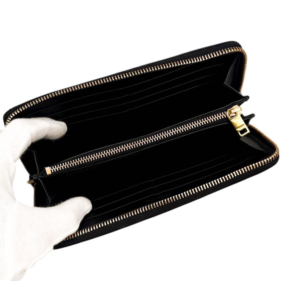 現行 極美品 箱付 サンローラン 長財布 YSL 小銭入れ  キャビア