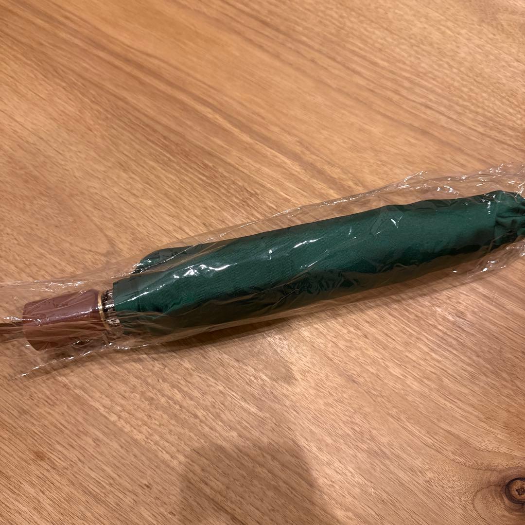 槙田商店　バラ柄 折りたたみ傘 緑色