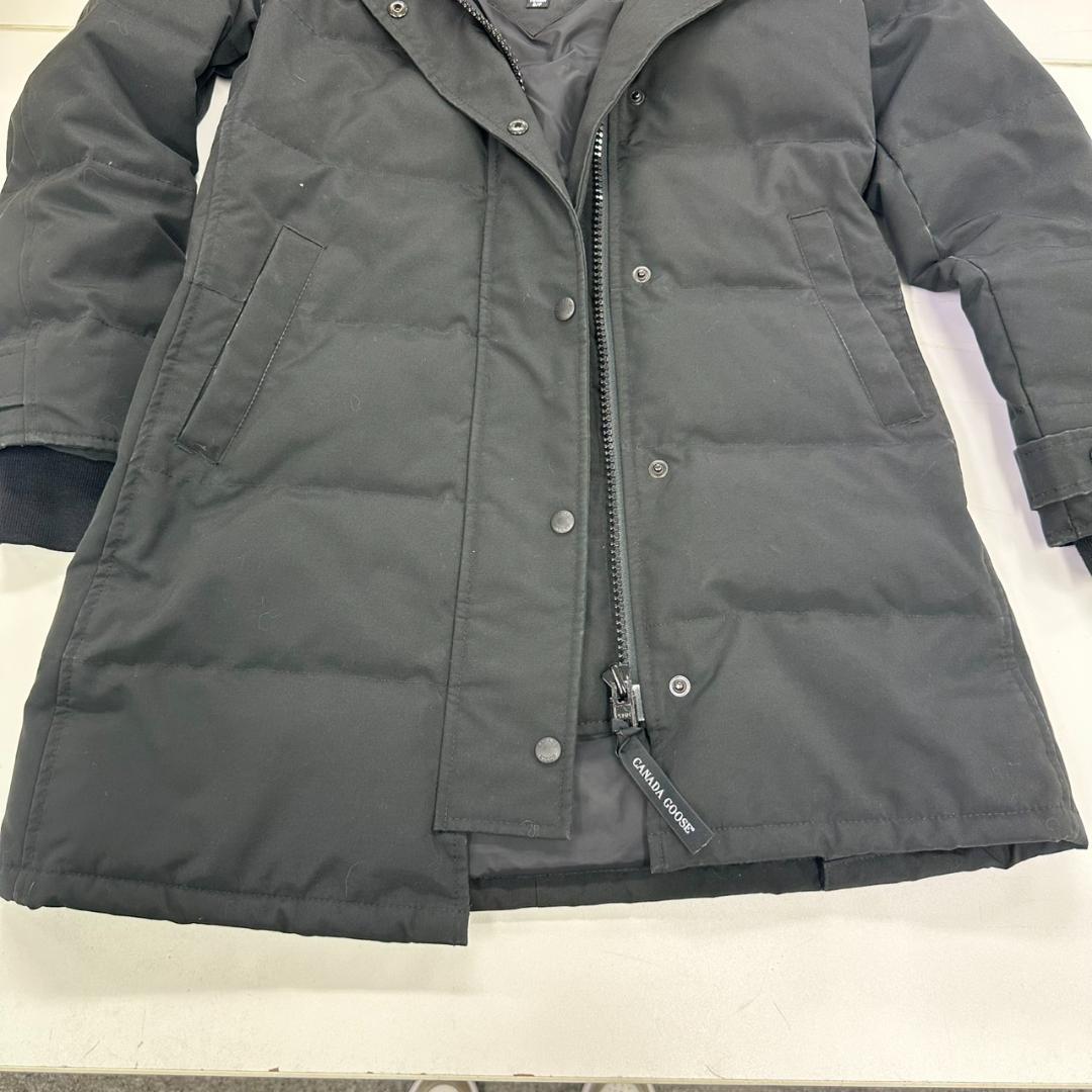771155/カナダグース ファー付き ダウンジャケット ブラック