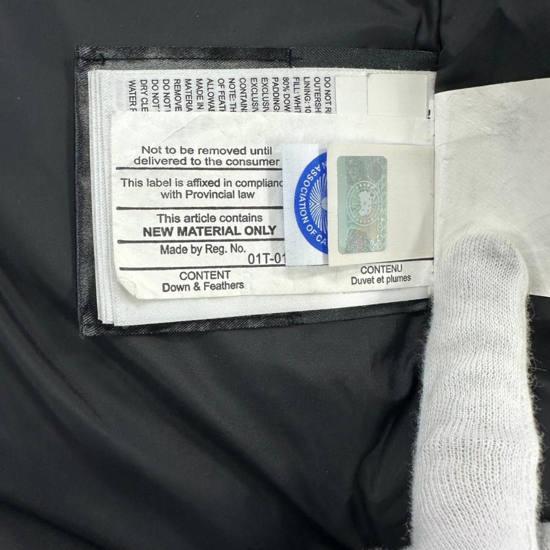 771155/カナダグース ファー付き ダウンジャケット ブラック