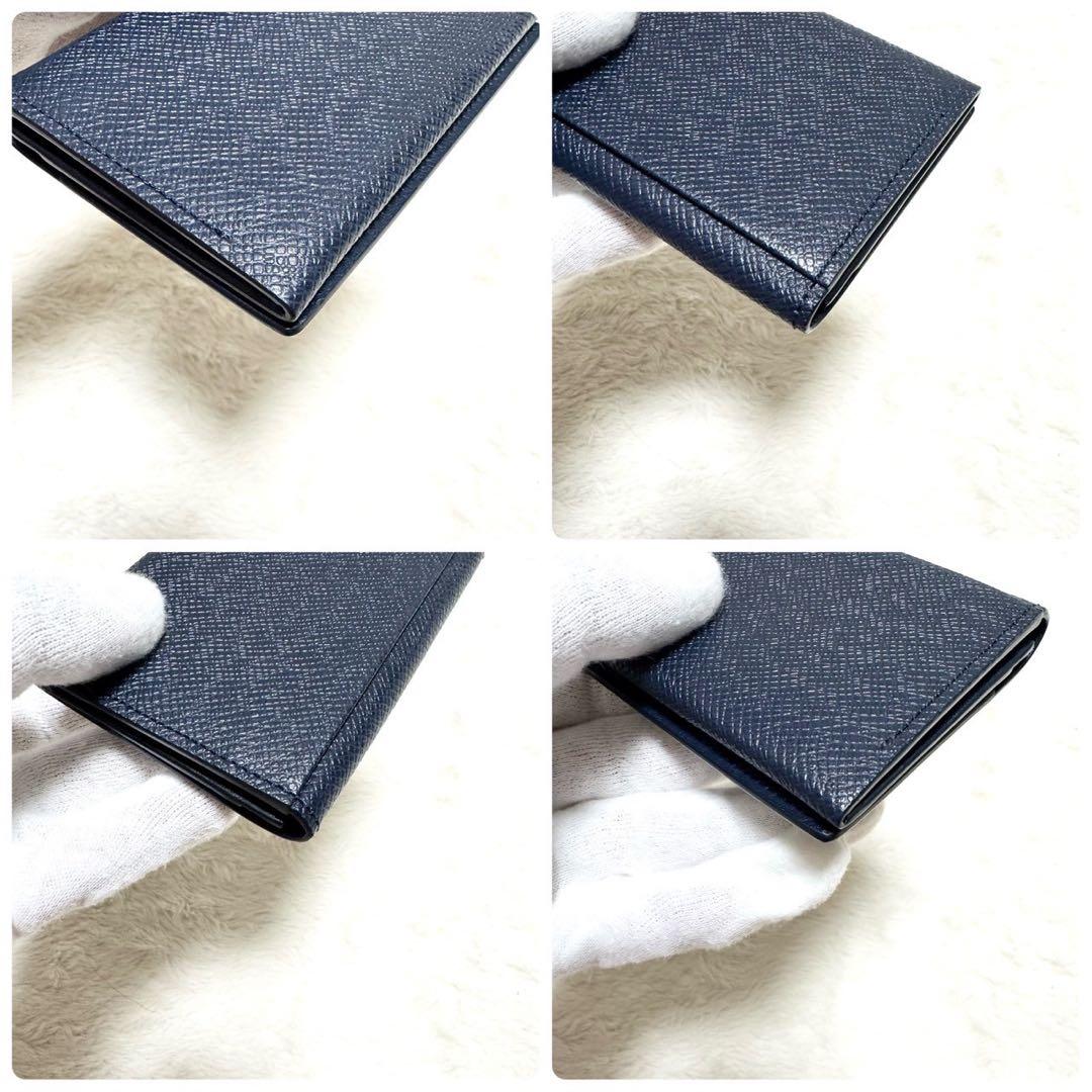 箱付 極美品✨ PELLE MORBIDA カードケース 名刺入れ ネイビー