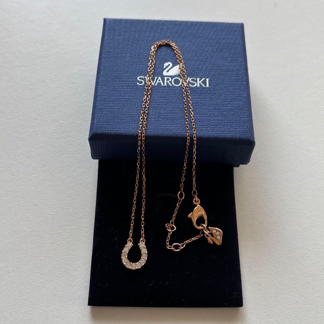 Swarovski ホースシュー ローズゴールド　ネックレス