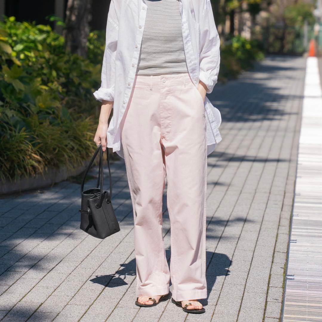 スピックアンドスパン　ピンク　チノパンツ　2024SS 春夏