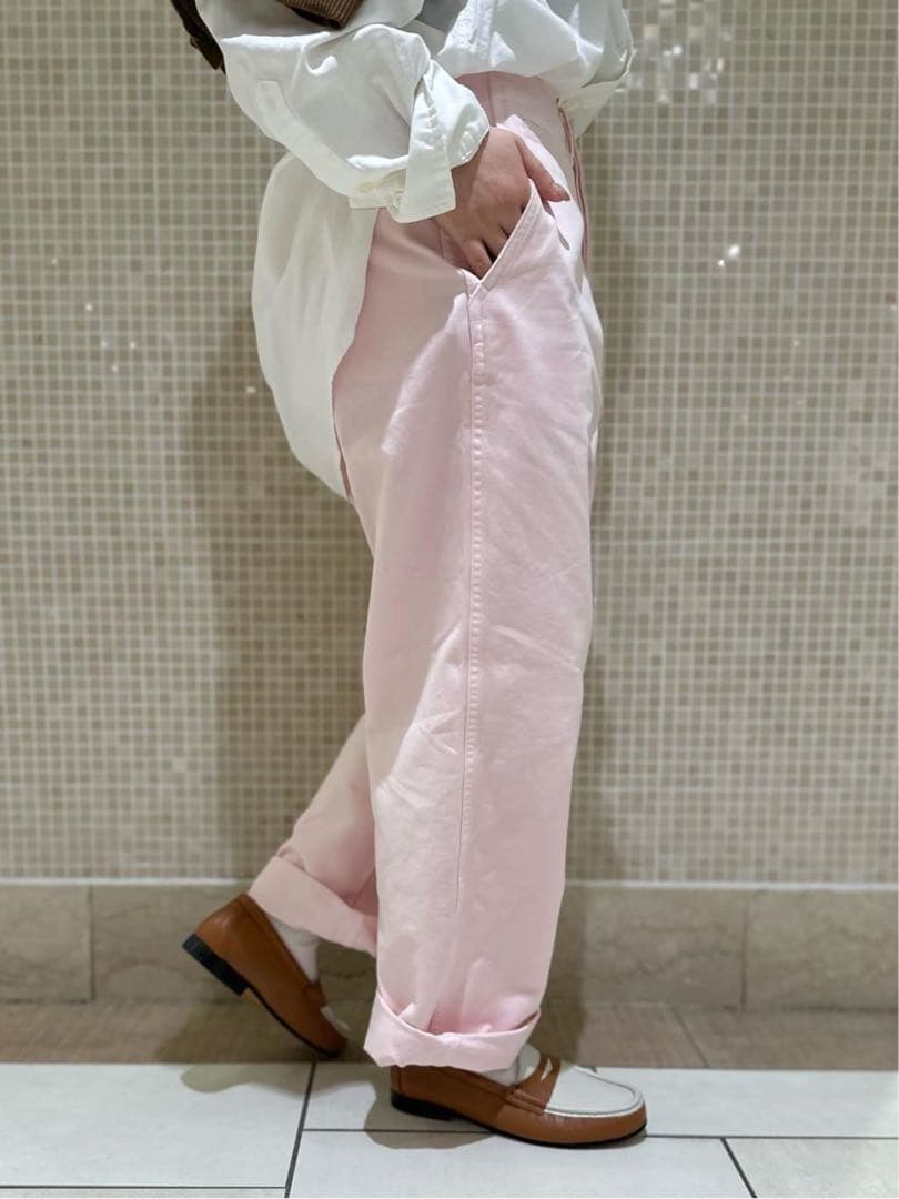 スピックアンドスパン　ピンク　チノパンツ　2024SS 春夏