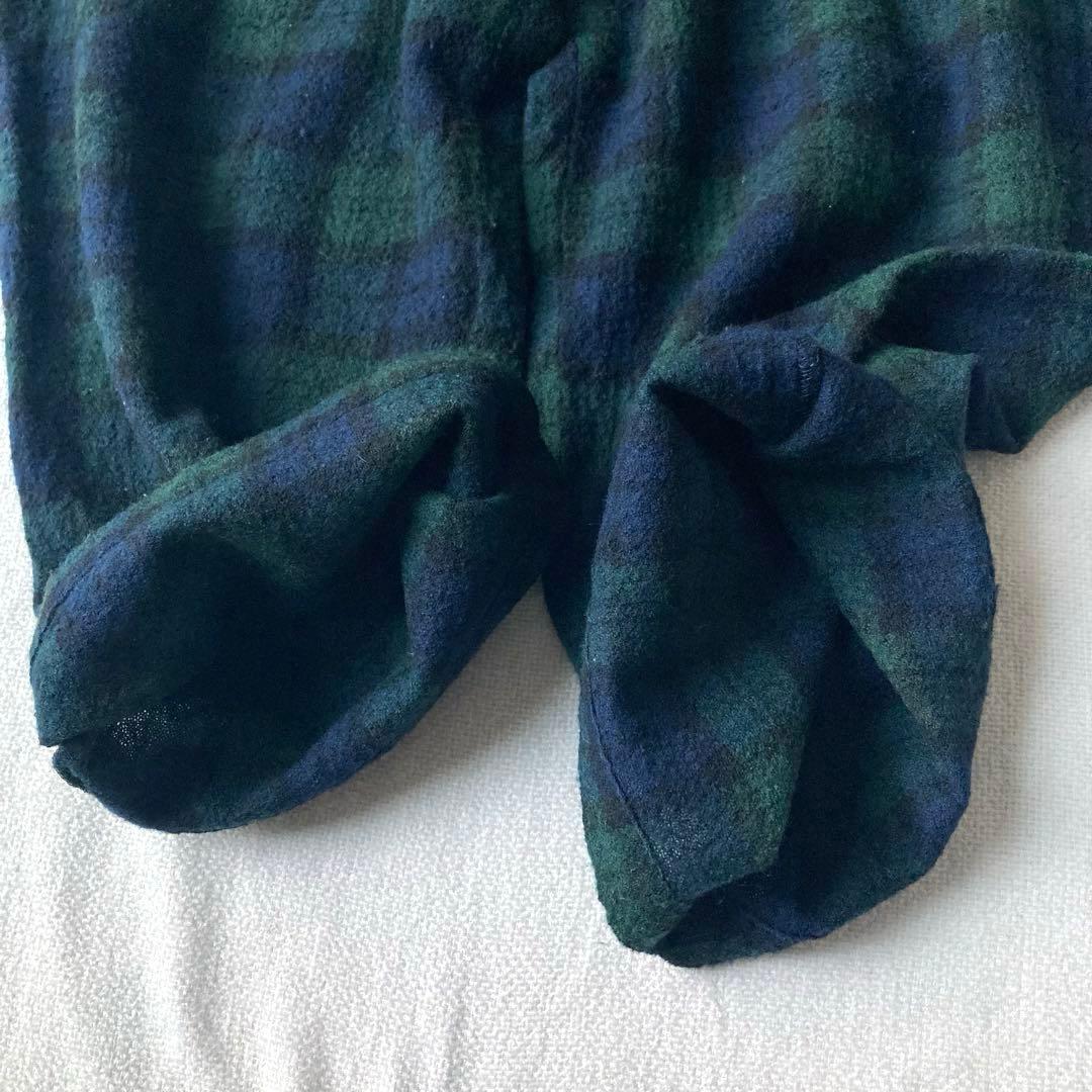 トリココムデギャルソン　ウール　縮絨　ワイドパンツ　チェック　ウエストゴム