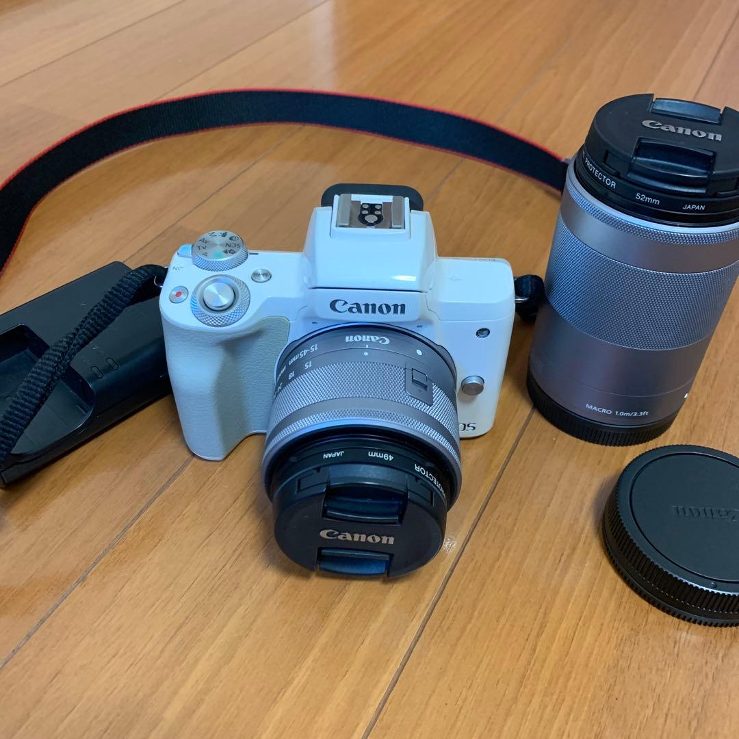 山*田様 Canon EOS Kiss M ホワイト ダブルズームキット