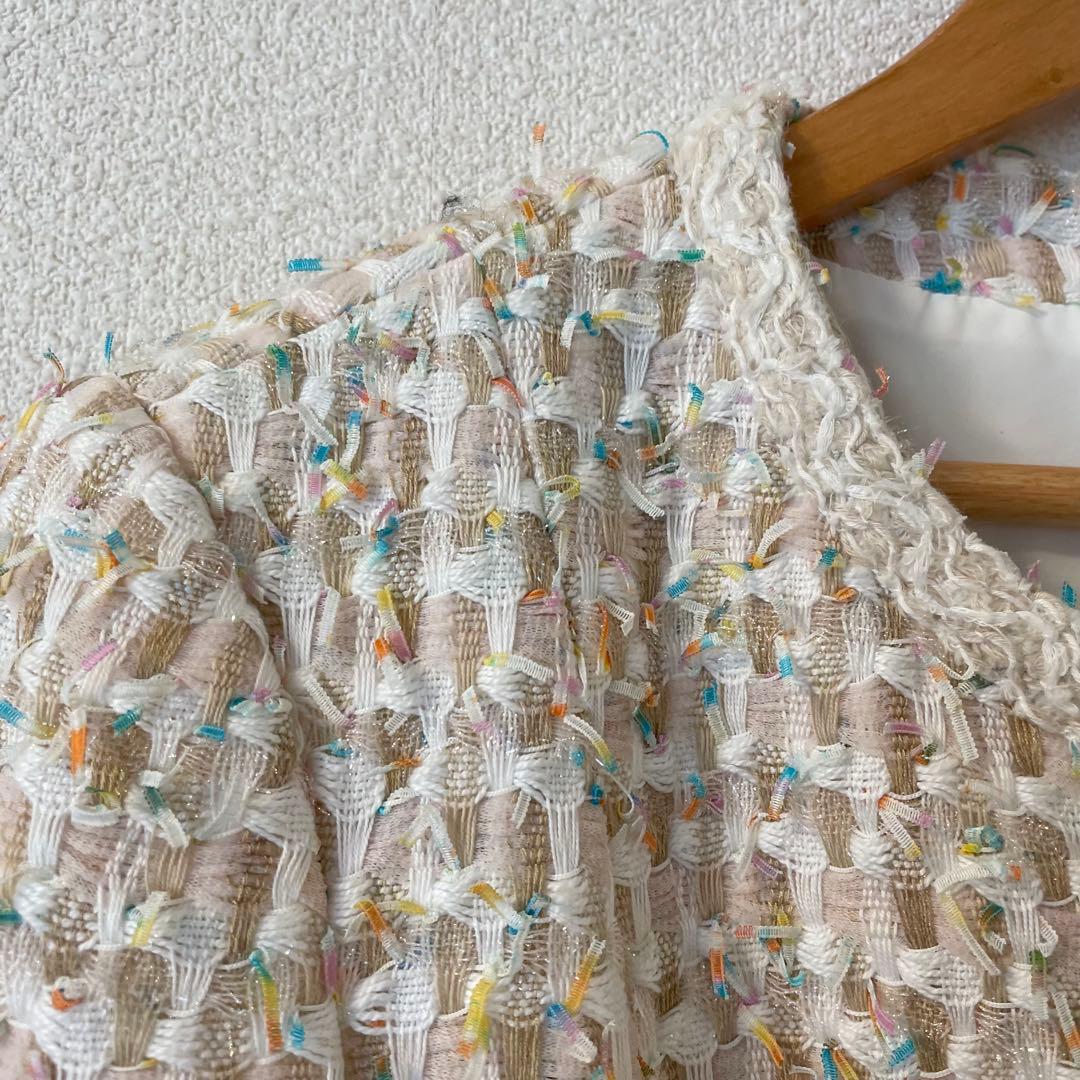 アナイ　38 リントンツイード　ノーカラージャケット