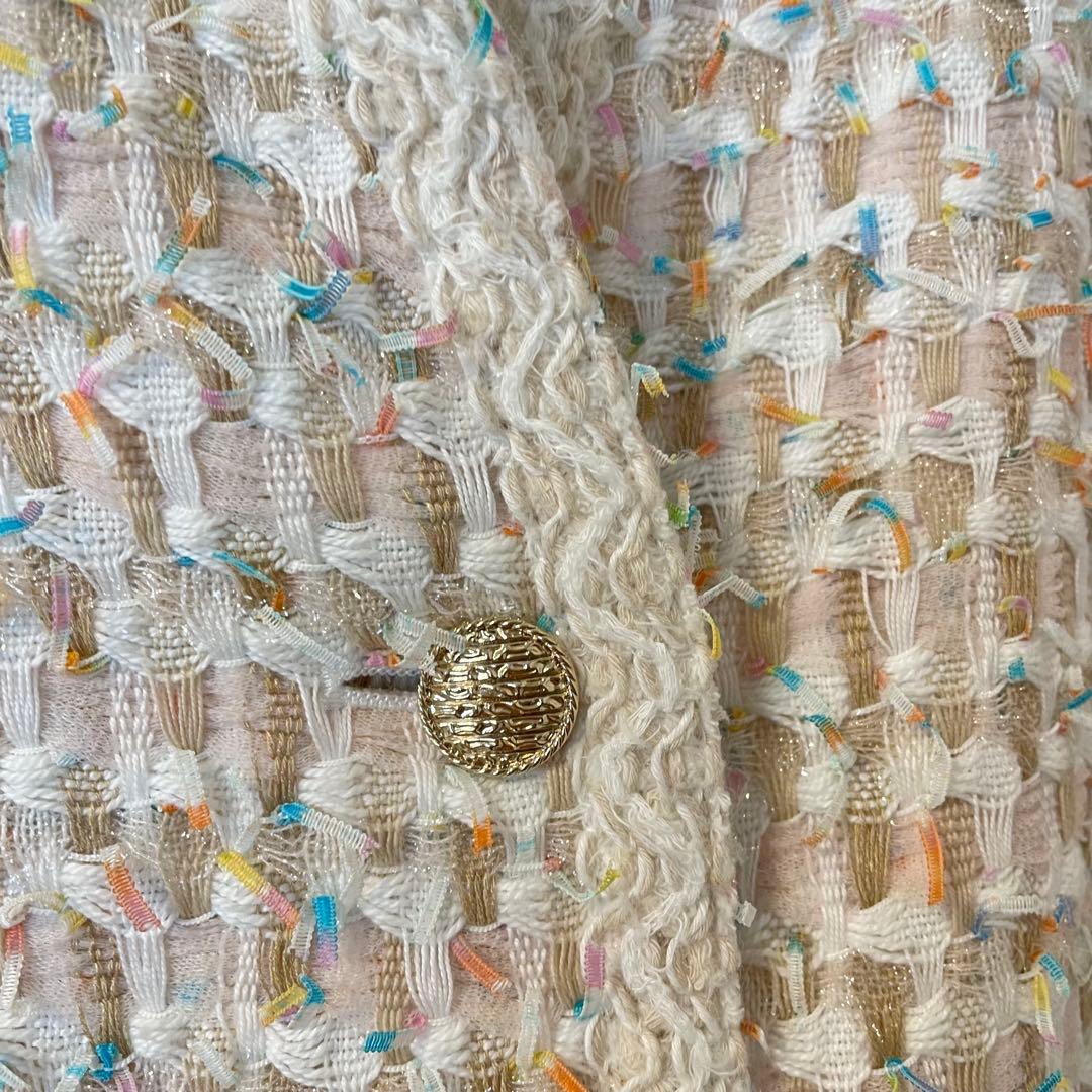 アナイ　38 リントンツイード　ノーカラージャケット