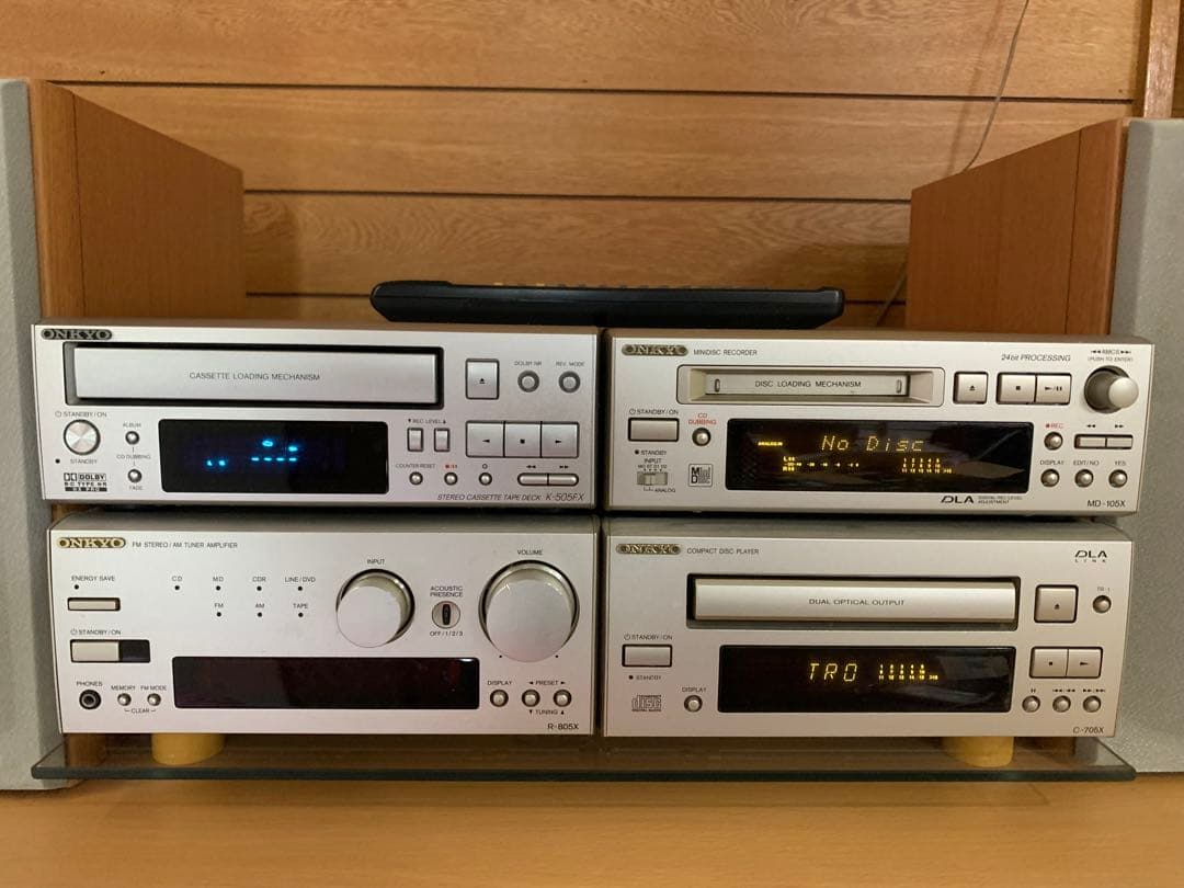 【送料無料】ONKYO INTEC 205 コンポ（専用ラック付き）