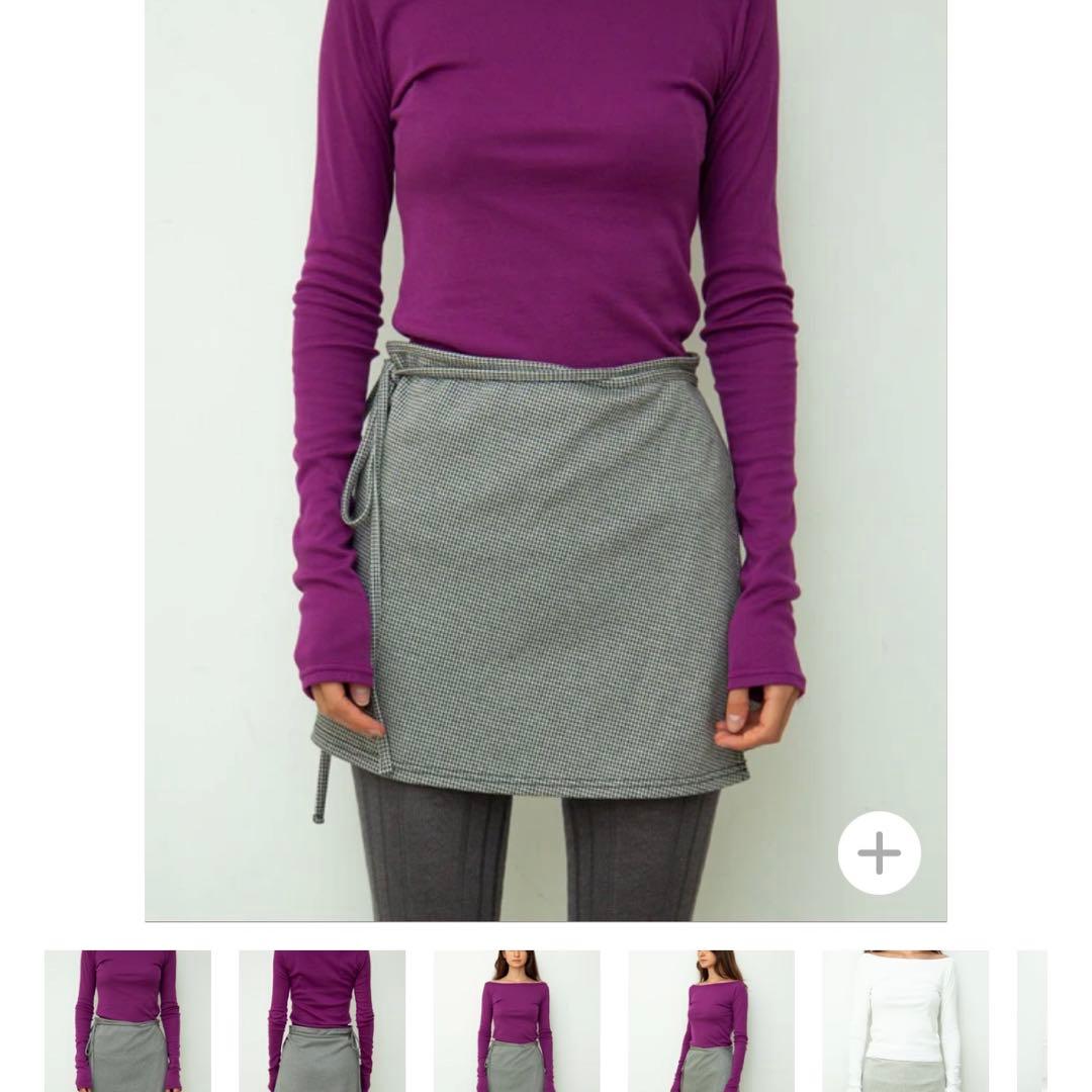 トップス draw drawers BOAT NECK LONG TEE