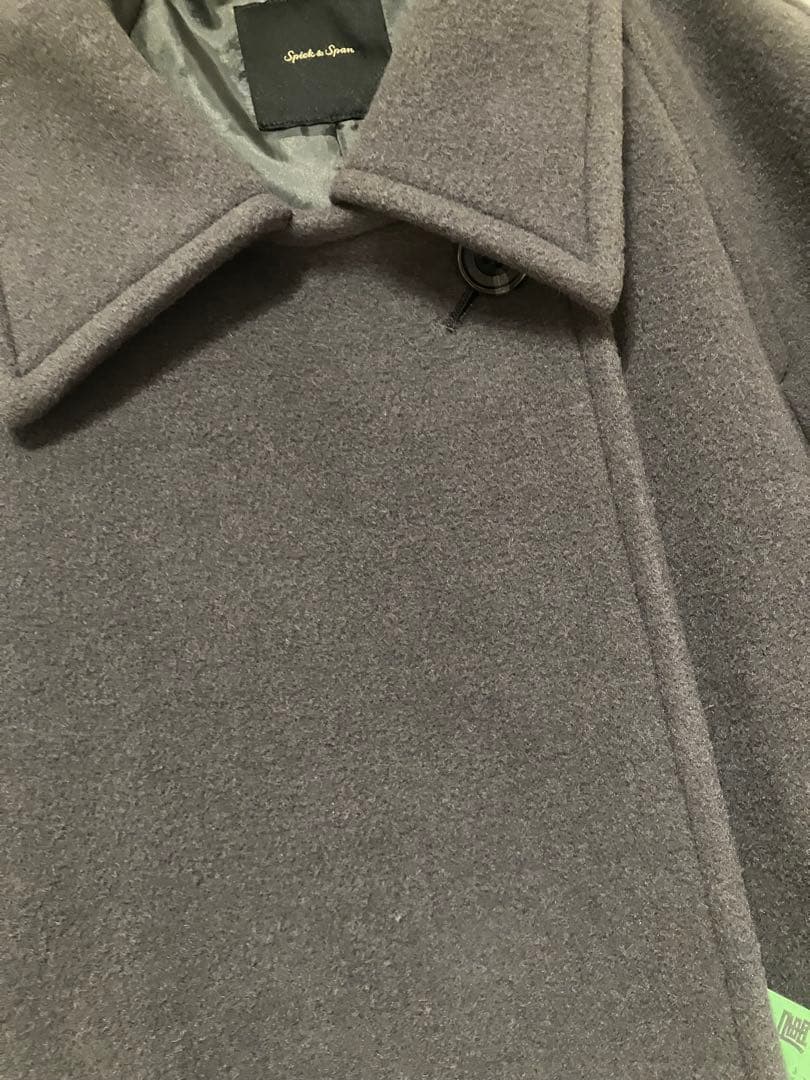 Spick＆Span W/Nyモッサステンカラーショートコート グレー