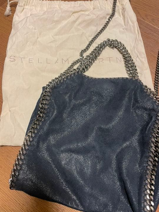 【美品】ステラマッカートニー　ファラベラミニトート　ネイビー