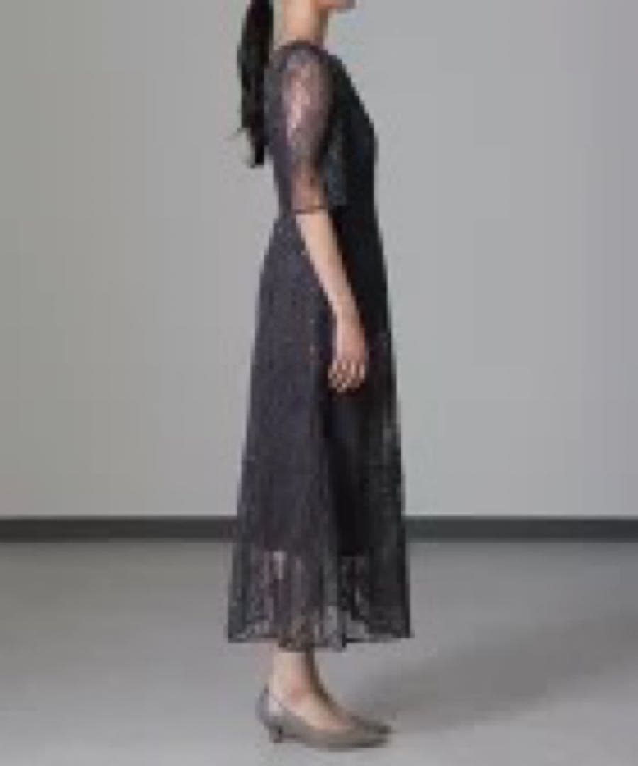 kaene カエン スパンコールアネモネドレス グレー 34