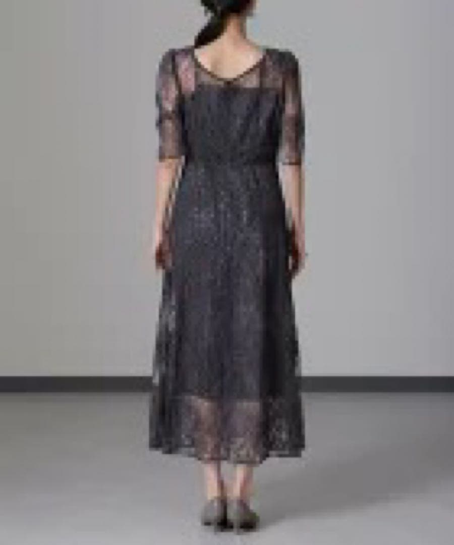 kaene カエン スパンコールアネモネドレス グレー 34