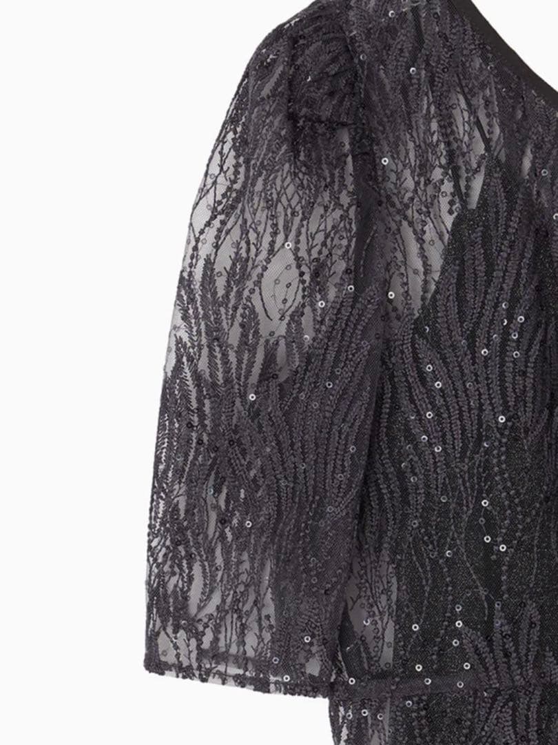 kaene カエン スパンコールアネモネドレス グレー 34