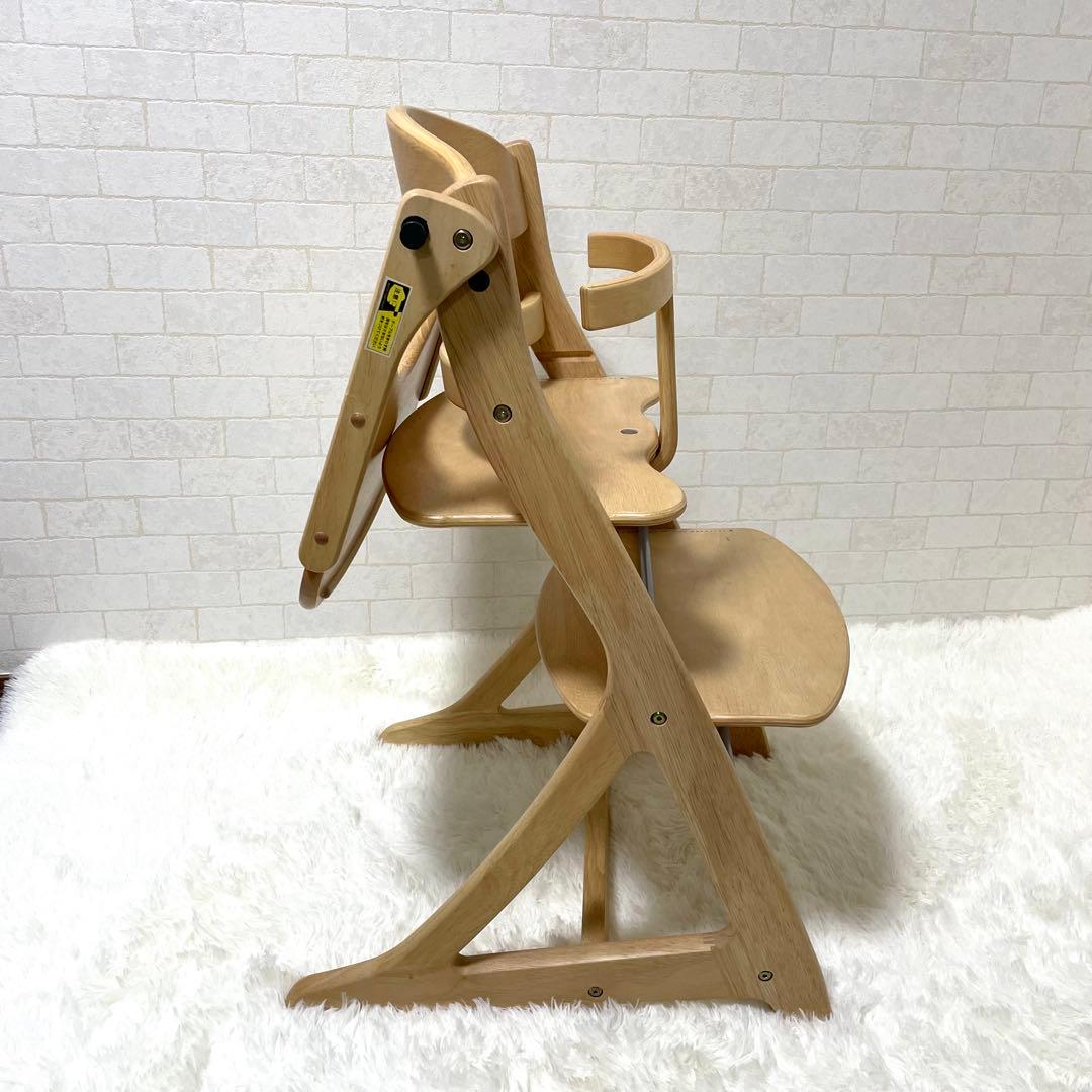 美品　大和屋　すくすくチェア プラス テーブル付き　ナチュラル　1501NA
