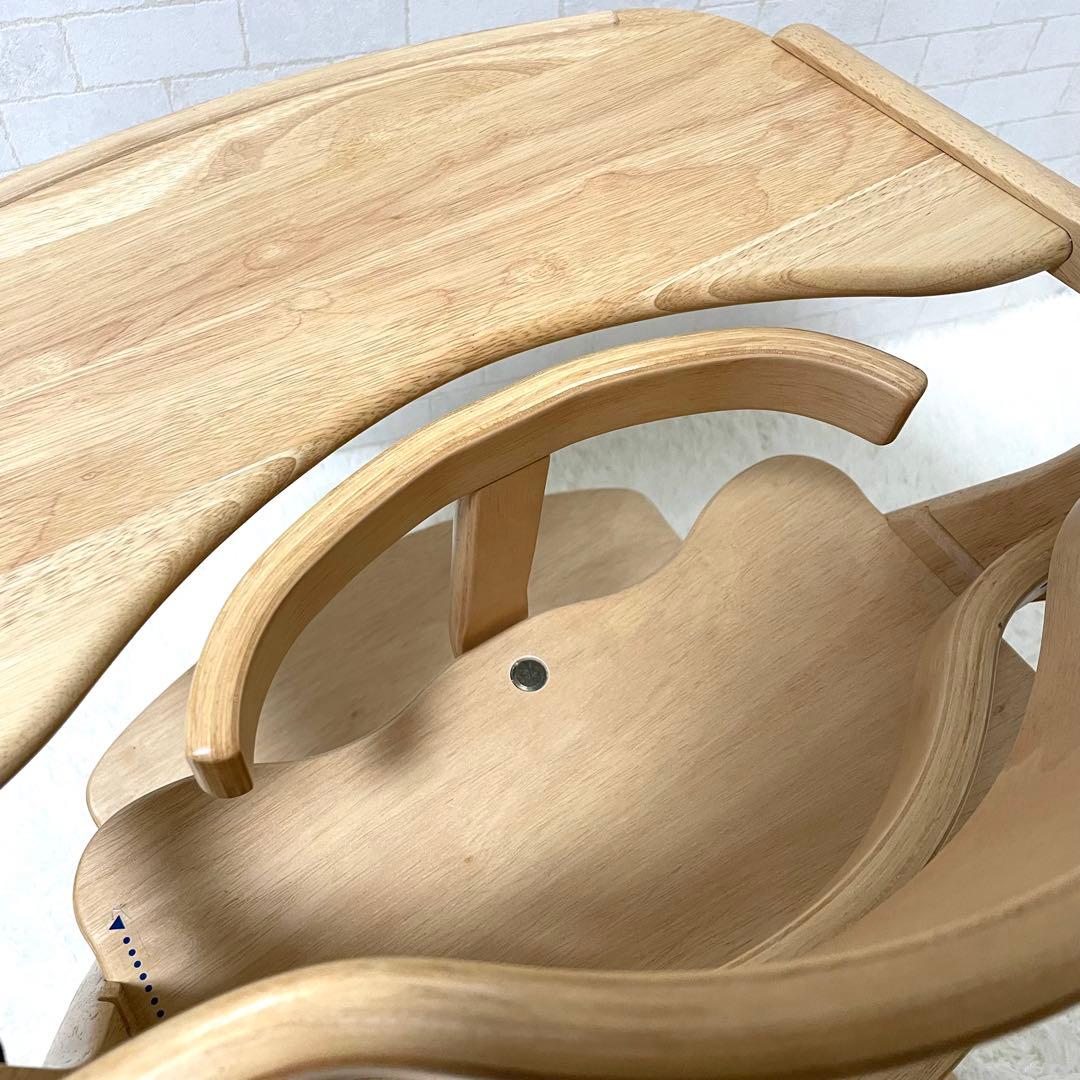 美品　大和屋　すくすくチェア プラス テーブル付き　ナチュラル　1501NA