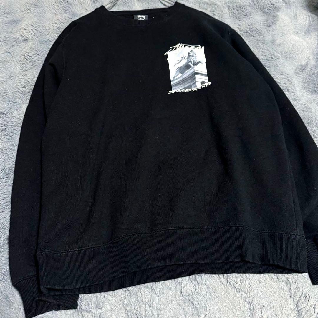 即完 廃盤 Stussy ステューシー エチオピア帝国 皇帝プリントパーカー 黒