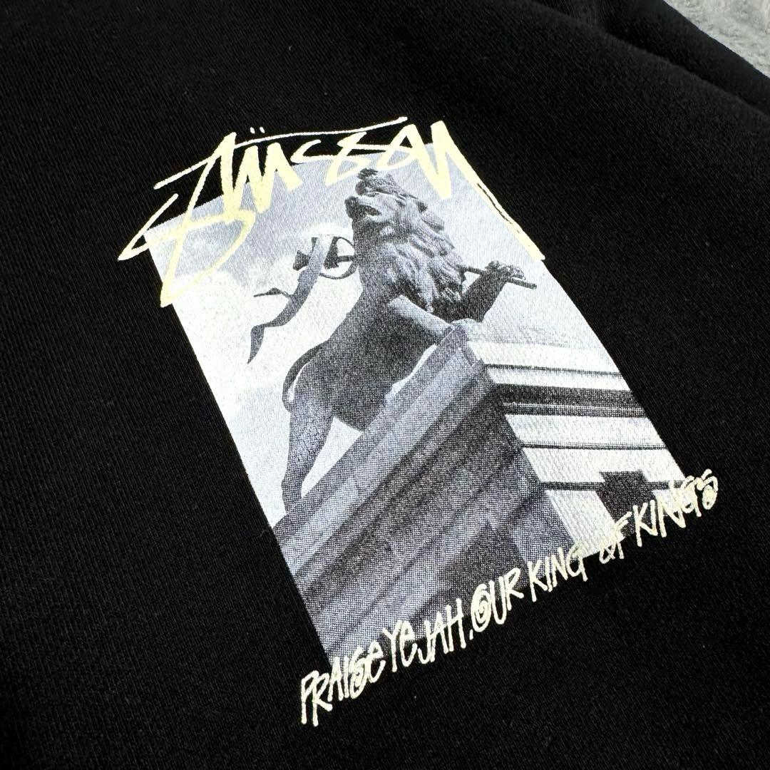 即完 廃盤 Stussy ステューシー エチオピア帝国 皇帝プリントパーカー 黒