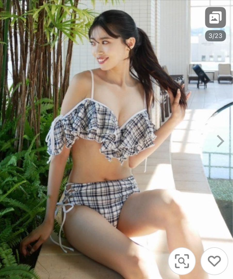 最終値下げ　rienda マルチファブリックフリルワイヤーカップビキニ