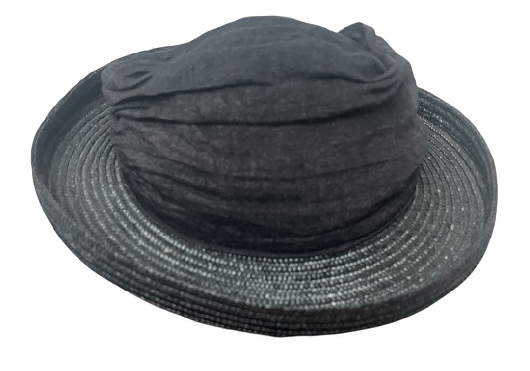 Ｙ'ｓ　ヨウジヤマモト　ワイズ　帽子　BLACK 変形　異素材　透け感