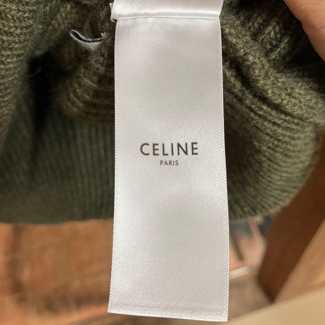 CELINE オリーブロゴ入り ウールニットセーター【1】