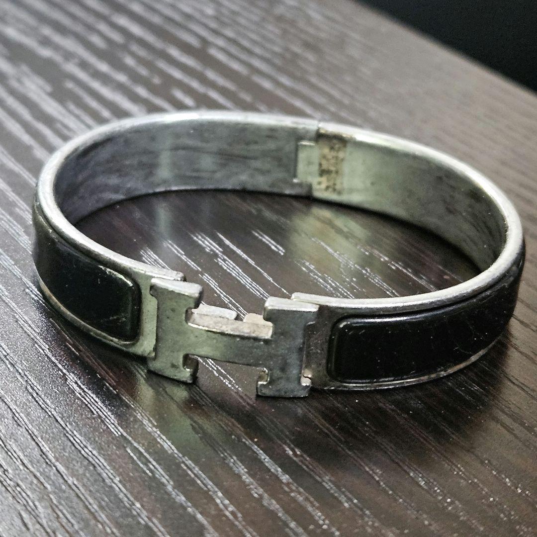 【中古】HERMES ブレスレット クリックH クリッククラック ブラック