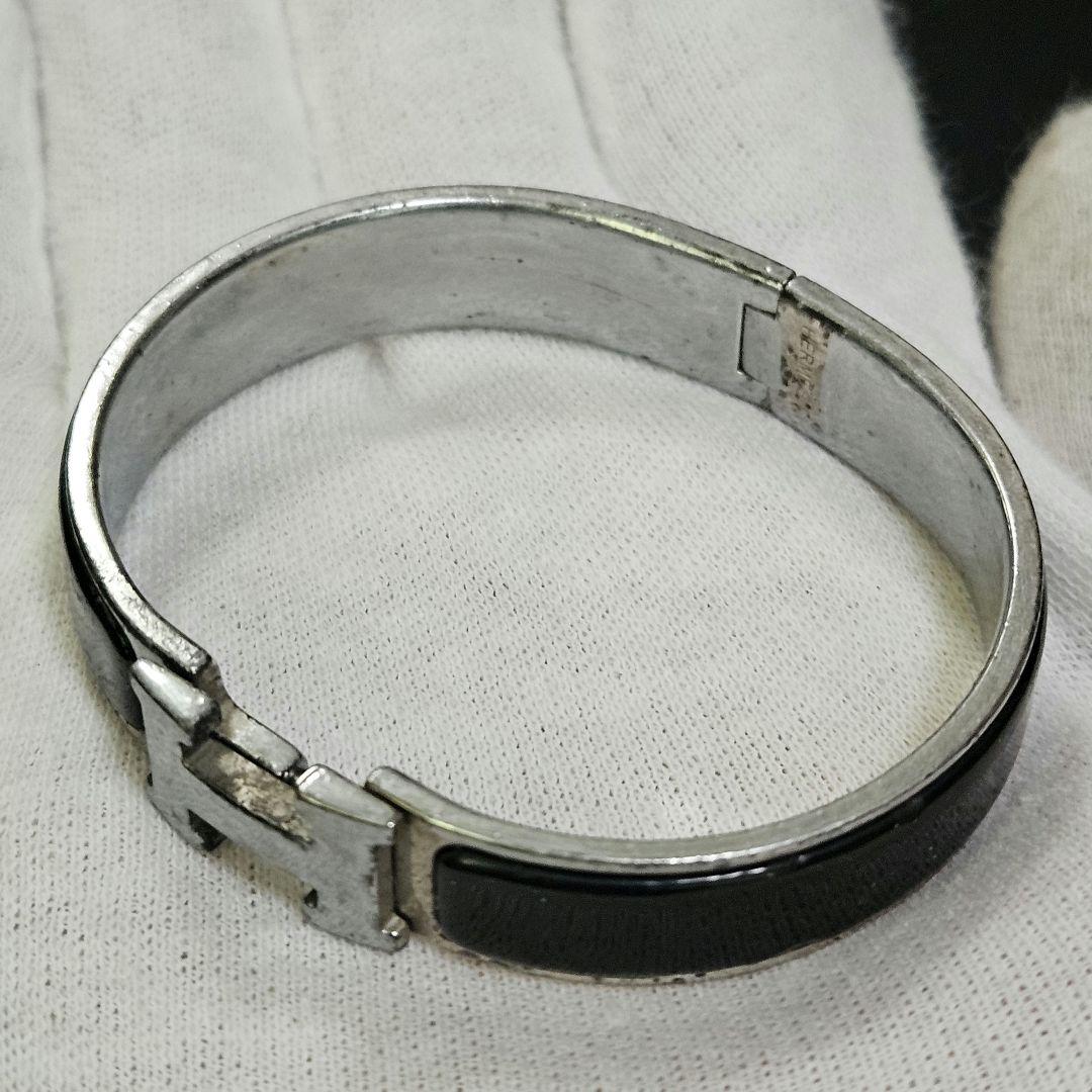 【中古】HERMES ブレスレット クリックH クリッククラック ブラック