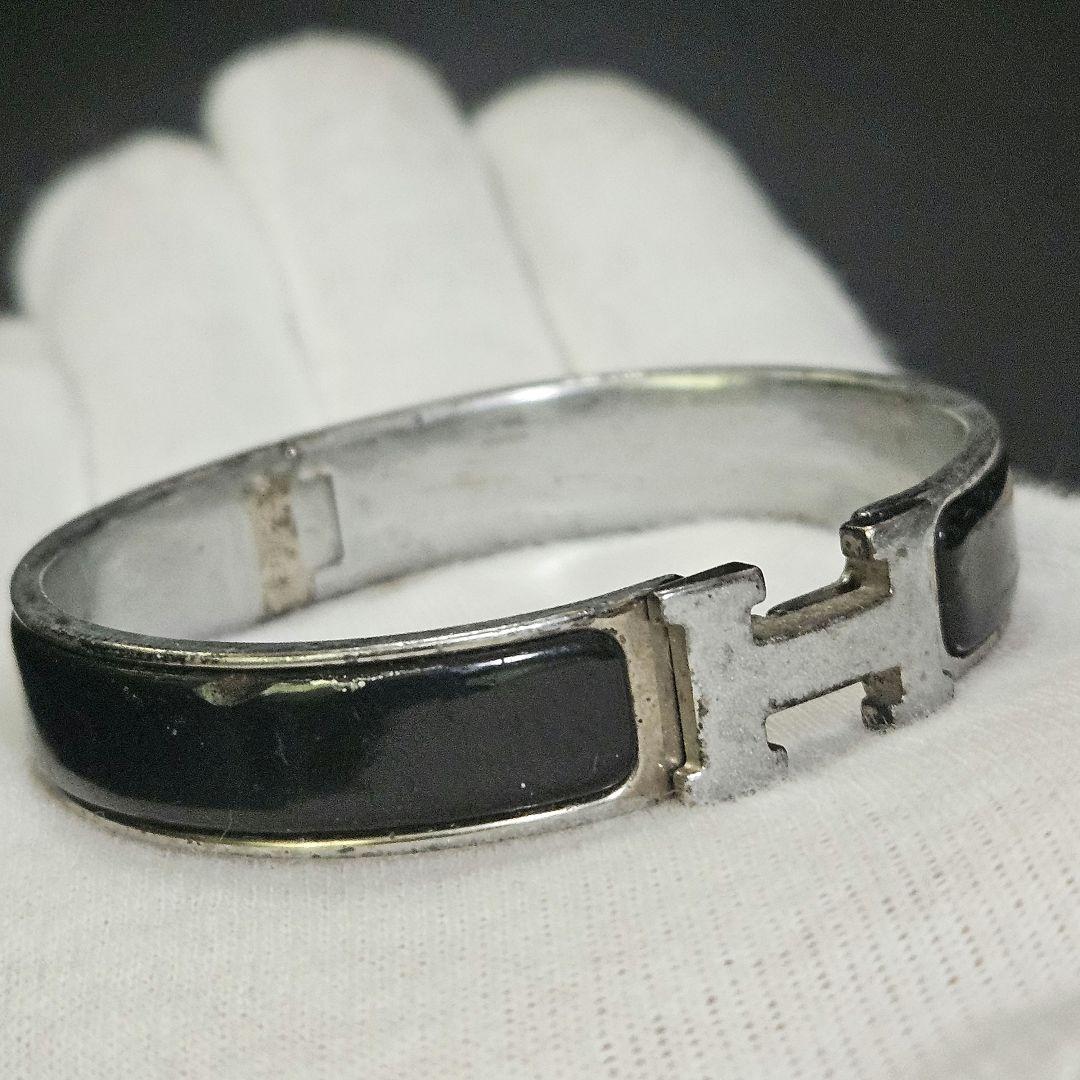 【中古】HERMES ブレスレット クリックH クリッククラック ブラック