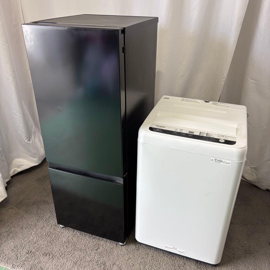 107　パナソニック　冷蔵庫　洗濯機　一人暮らし　セット　安　綺麗　黒　設置無料