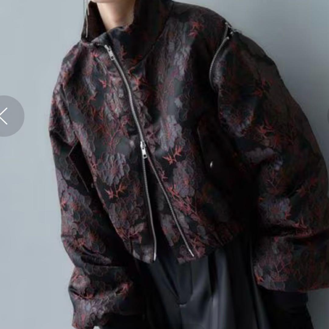 HARE 2WAY エアサーマルジャガードブルゾン　ブラック　オレンジ