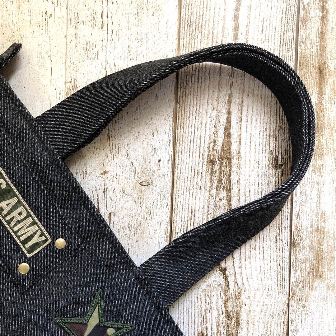 ぼん　デニムトートバッグ　ブラウン　ブラック　2個セット