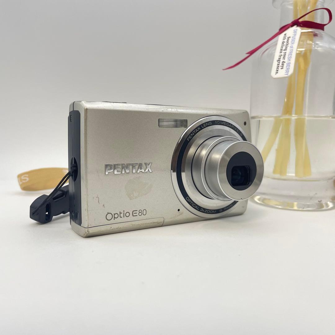 スマホ転送OK✨PENTAX Optio E80✨動作確認済 単三電池 可愛い❤️