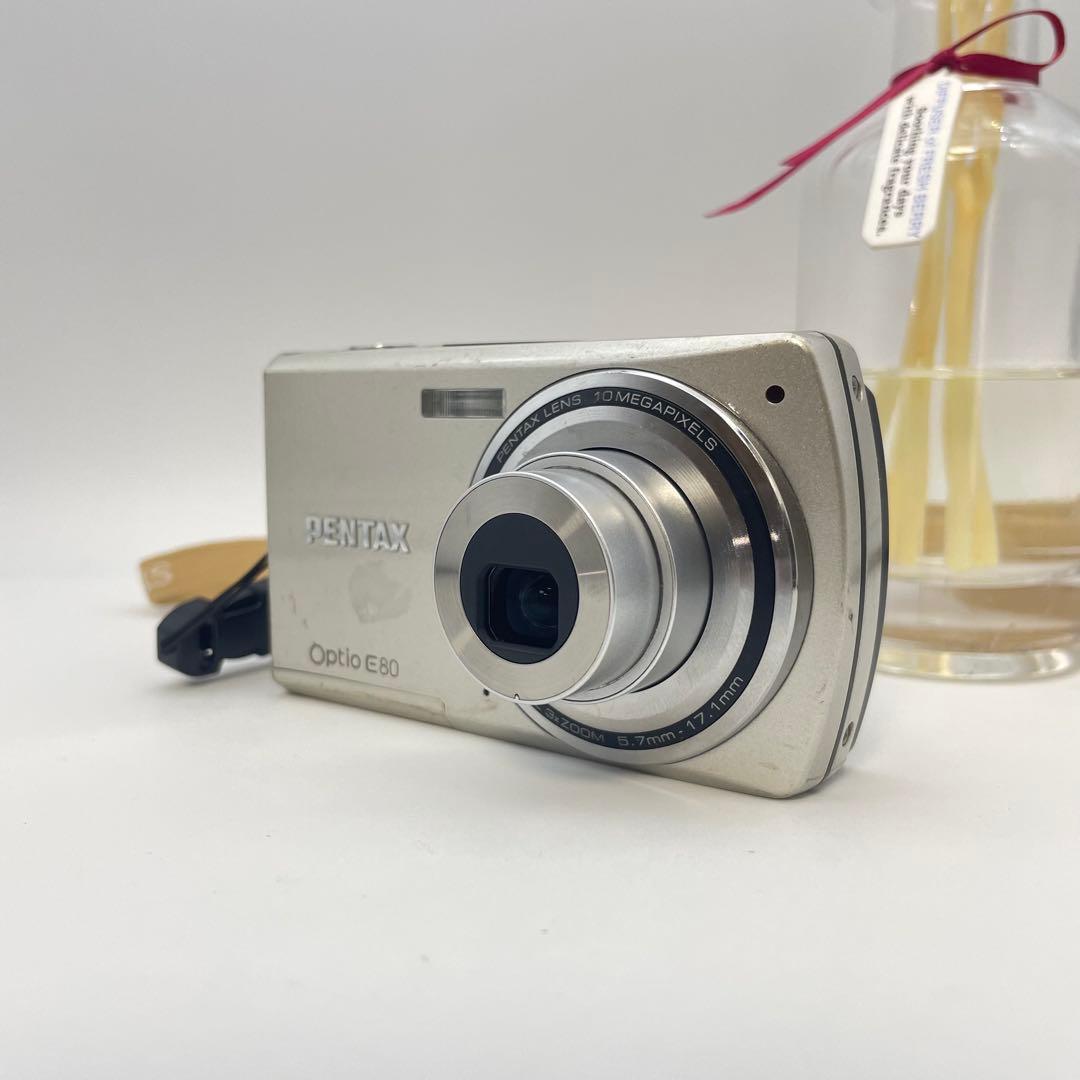 スマホ転送OK✨PENTAX Optio E80✨動作確認済 単三電池 可愛い❤️