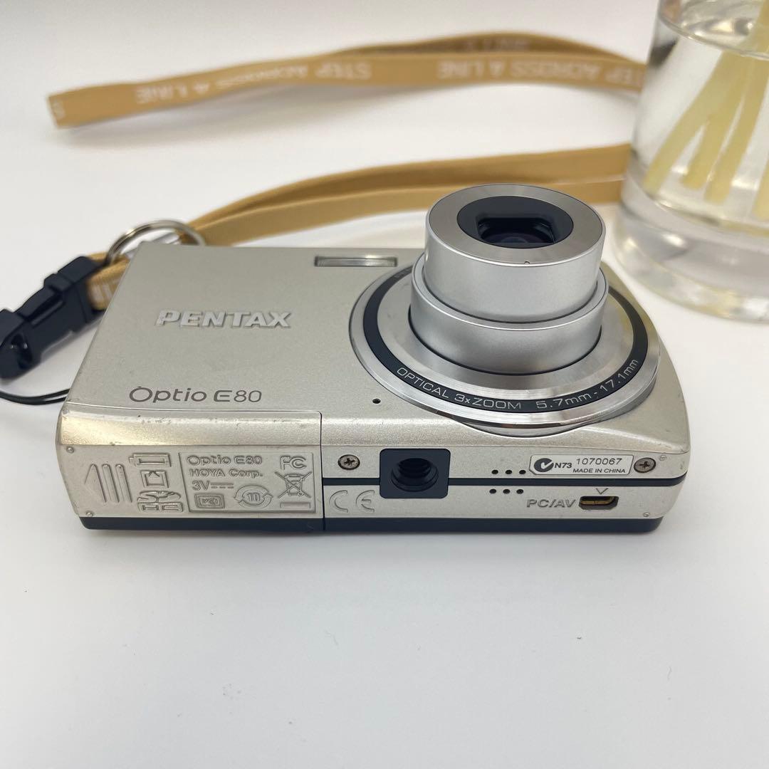 スマホ転送OK✨PENTAX Optio E80✨動作確認済 単三電池 可愛い❤️