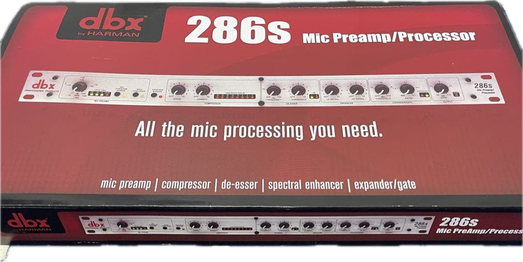 dbx 286s マイクプリアンプ コンプレッサー エンハンサー　ディエッサー
