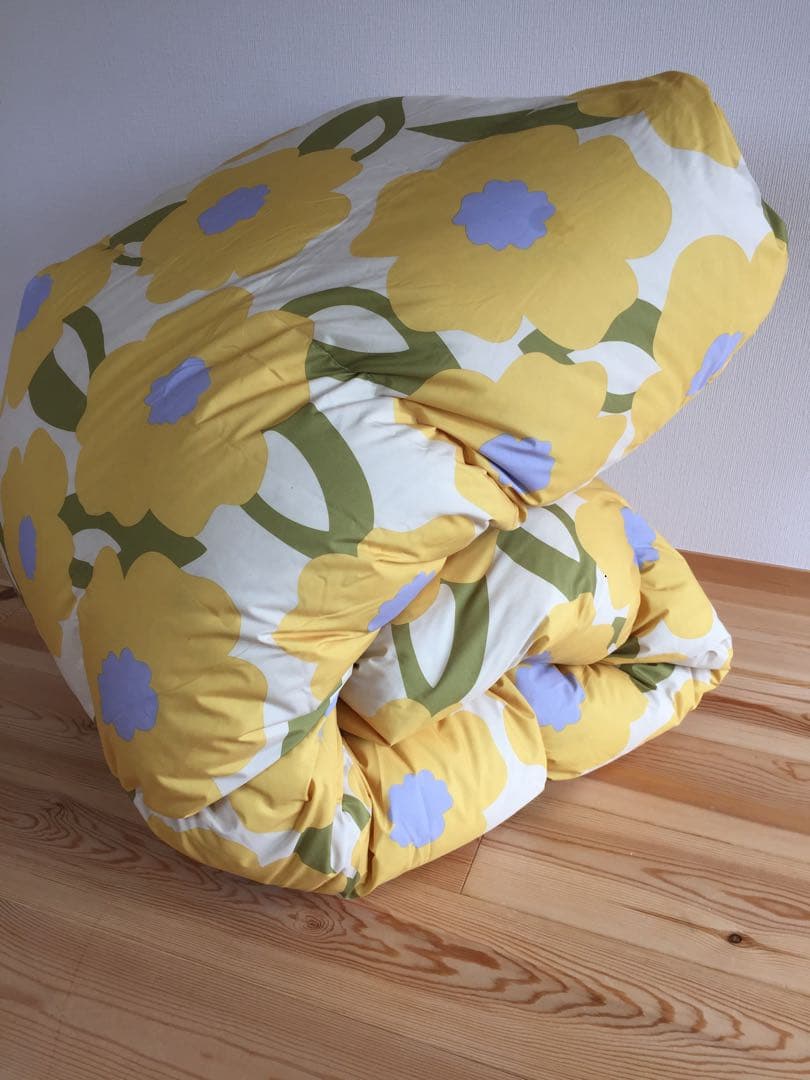 2枚セット【シビラ】羽毛布団　150×210 カラダス　イエロー　ブルー各1枚